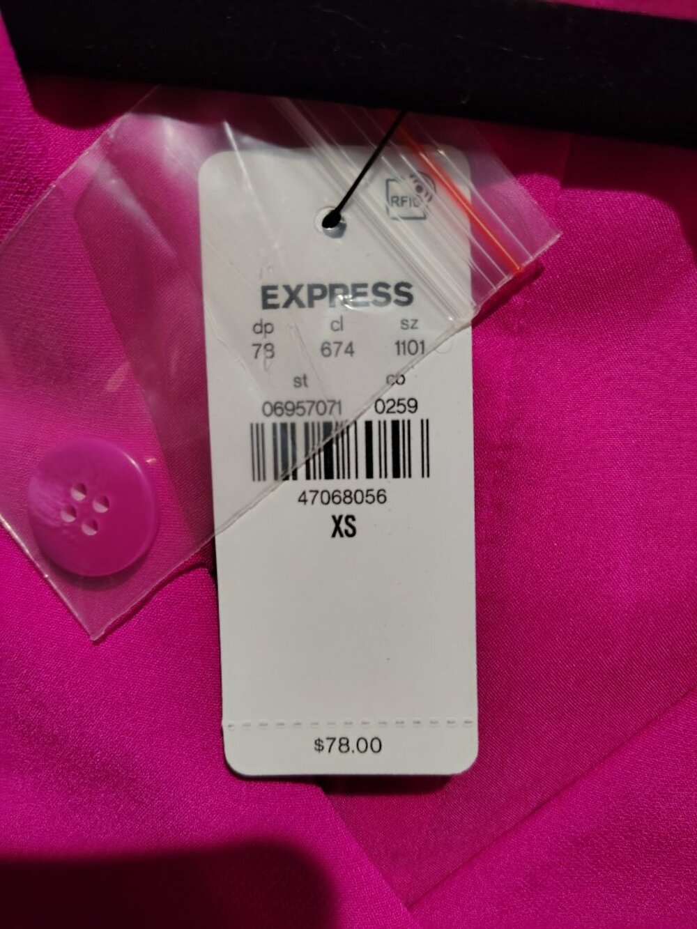 NWT EXPRESS Editor Studio Stretch Twill Five Button Blazer Vest - Picture 5 of 7